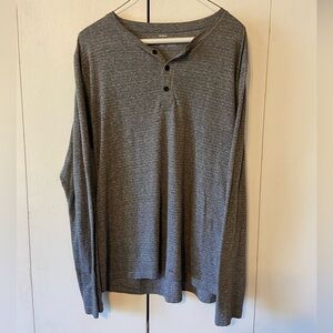Gray Striped Long Sleeve Shirt